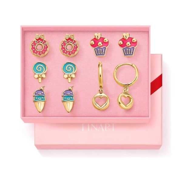 Estuche de aretes para niñas x5. Caramel joy. Esika