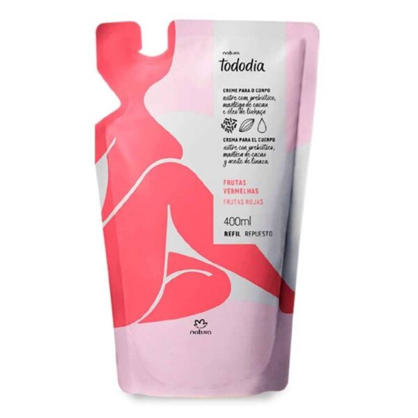 Repuesto. Tododia Hidratante corporal Frutas rojas. 400 ml. Natura
