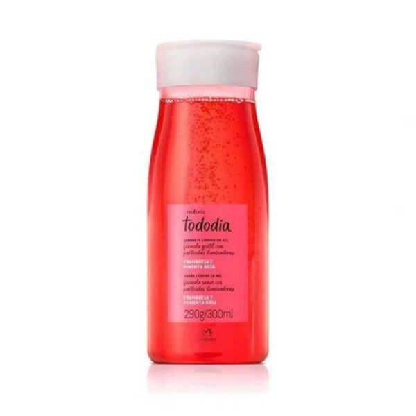 Frambuesa y Pimienta Rosa. Jabón Líquido en gel. Natura Tododia. 300 ml