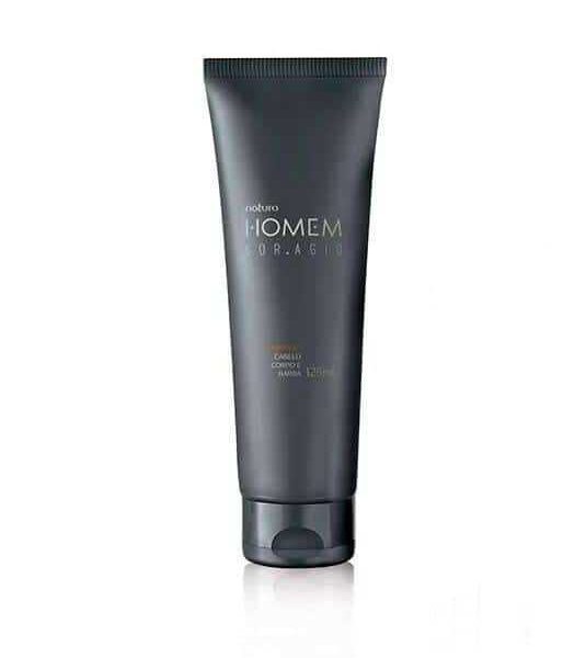 Shampoo 3 en 1 . Homem coragio. Natura 125 ml