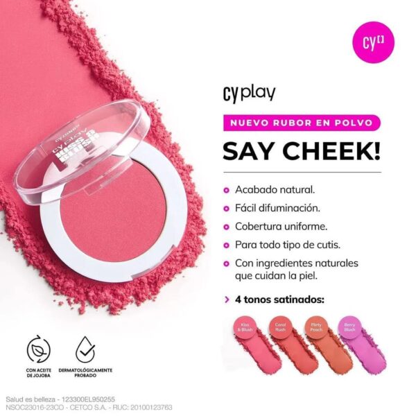 Rubor en polvo Say Cheek! 4.8g. Cyzone cyplay