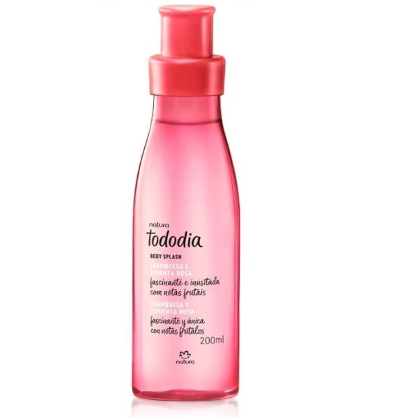 Frambuesa y pimienta rosa. Body splash 200 ml. Natura tododia