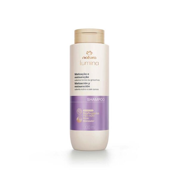 Shampoo matizador rubios y canas 300 ml. Natura Lumina