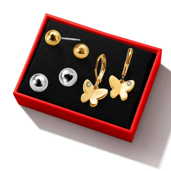 Set Aretes x3 Butterfly Fly. Esika