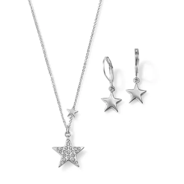 Set Collar + Aretes Superstar Life. Esika