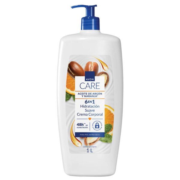 Aceite De Argán Y Naranja. Avon Care 6 En 1 Crema Corporal  - 1000 ml