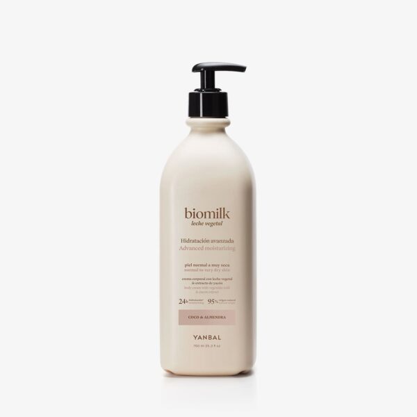 Biomilk Leche Vegetal Coco y Almendra. Crema Corporal 750ml. Yanbal