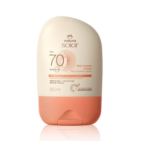Protector Solar Facial Piel Normal a Seca FPS 70. 50ml. Natura Solar