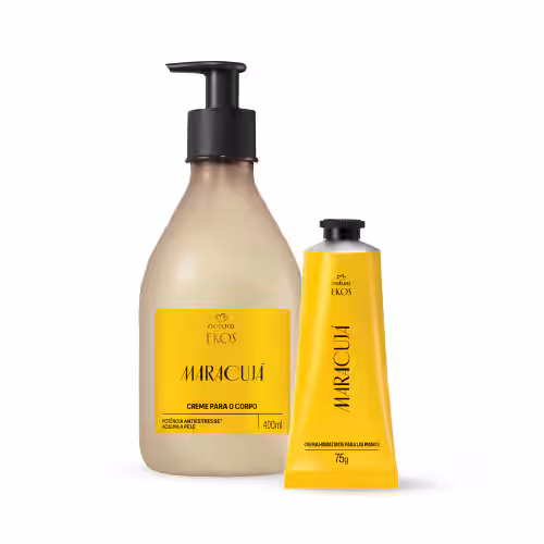 Kit Crema para el Cuerpo y Manos Ekos Maracuyá. Natura