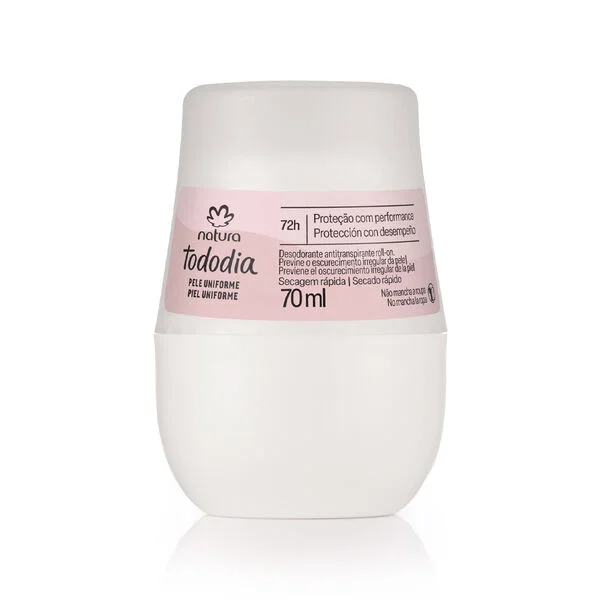 Desodorante Antitranspirante Roll-on Tododia Piel Uniforme 70ML. Natura