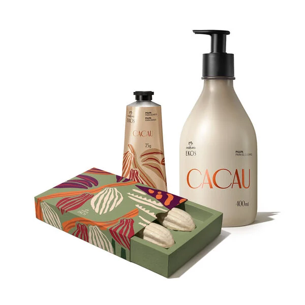 Regalo  Cacao (1 crema corpoal + 1 caja jabones barra tallados + 1 crema manos). Natura