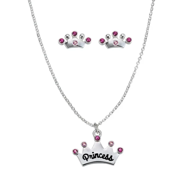 Set Collar + Aretes para niñas Princess Rule. Esika