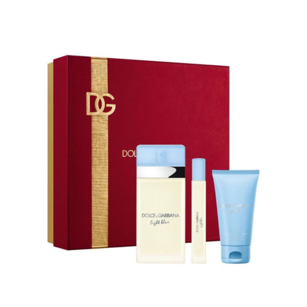 DOLCE & GABBANA LIGHT BLUE EDT 100ML + BC 50ML + TS 10ML  SET
