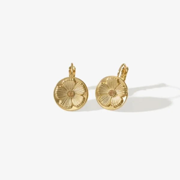 Aretes Aleira Flor Cristal. Yanbal