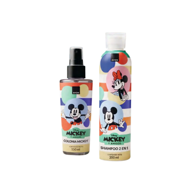 Kit Mickey:  Shampoo + colonia. Avon