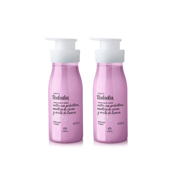 Pack x2 Tododia Hidratante corporal avellana y casis 400 ml . Natura