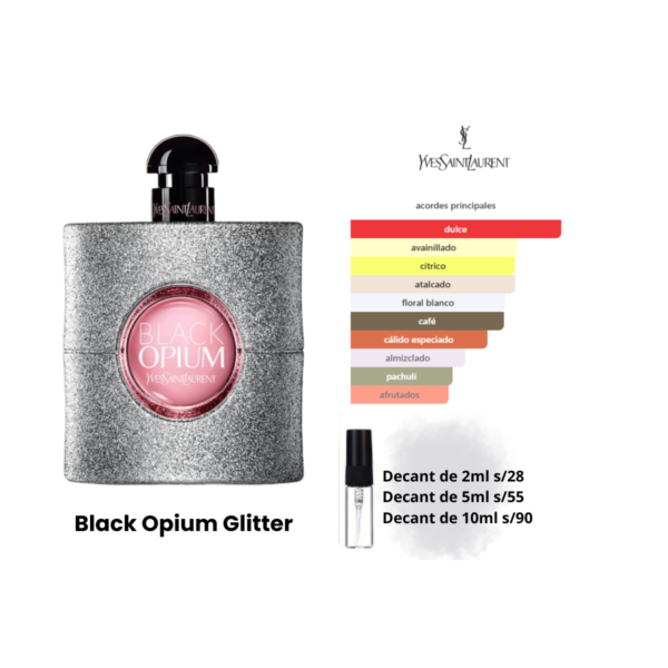Black Opium Glitter EDP femenino. Yves Saint Laurent (Decants)